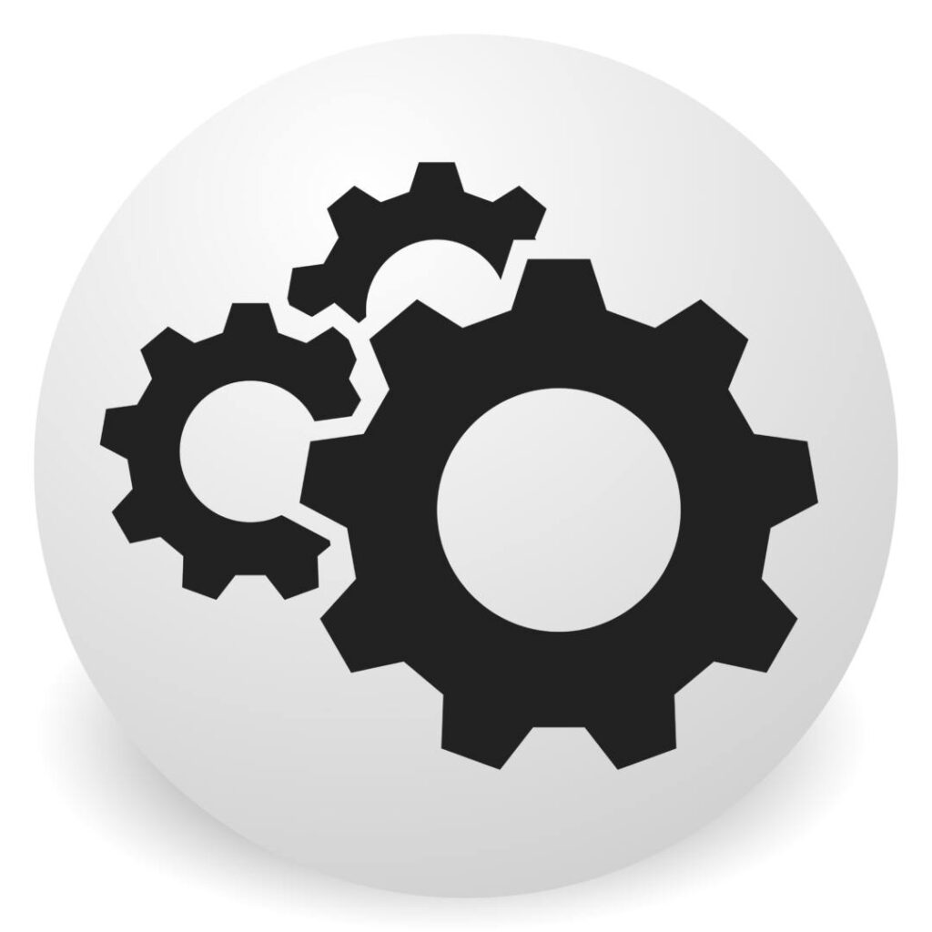 Gear cogwheel icon Repair maintance mechanics concept icon